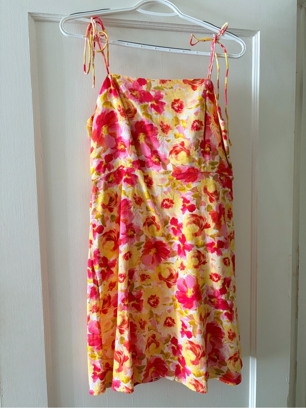 Old Navy Floral Smocked Sundress in Pink, Yellow & Cream